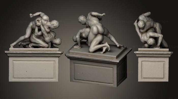 Statues antique and historical (Fighting, STKA_1141) 3D models for cnc